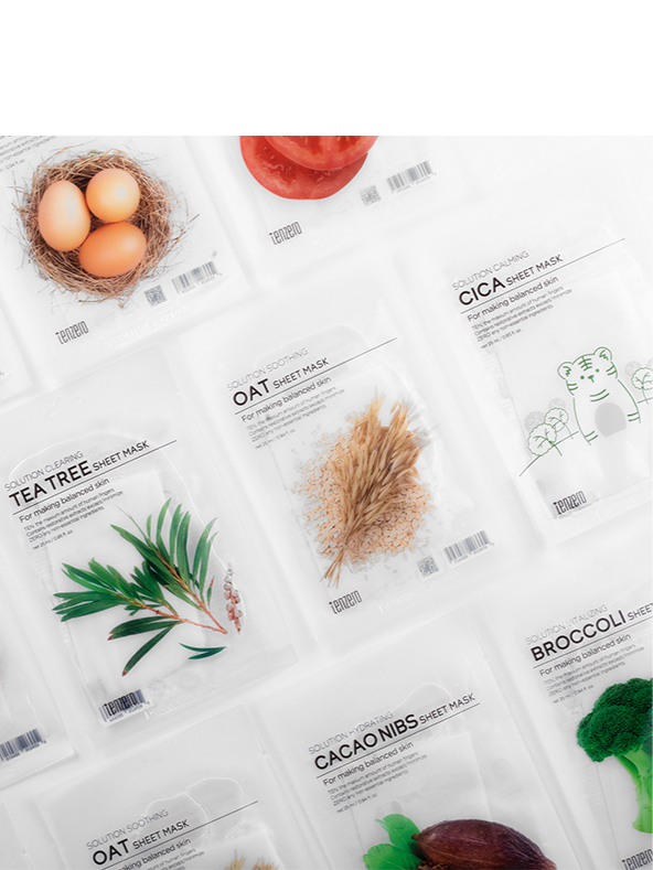 MY | TENZERO SOLUTION SOOTHING OAT SHEET MASK(10EA)